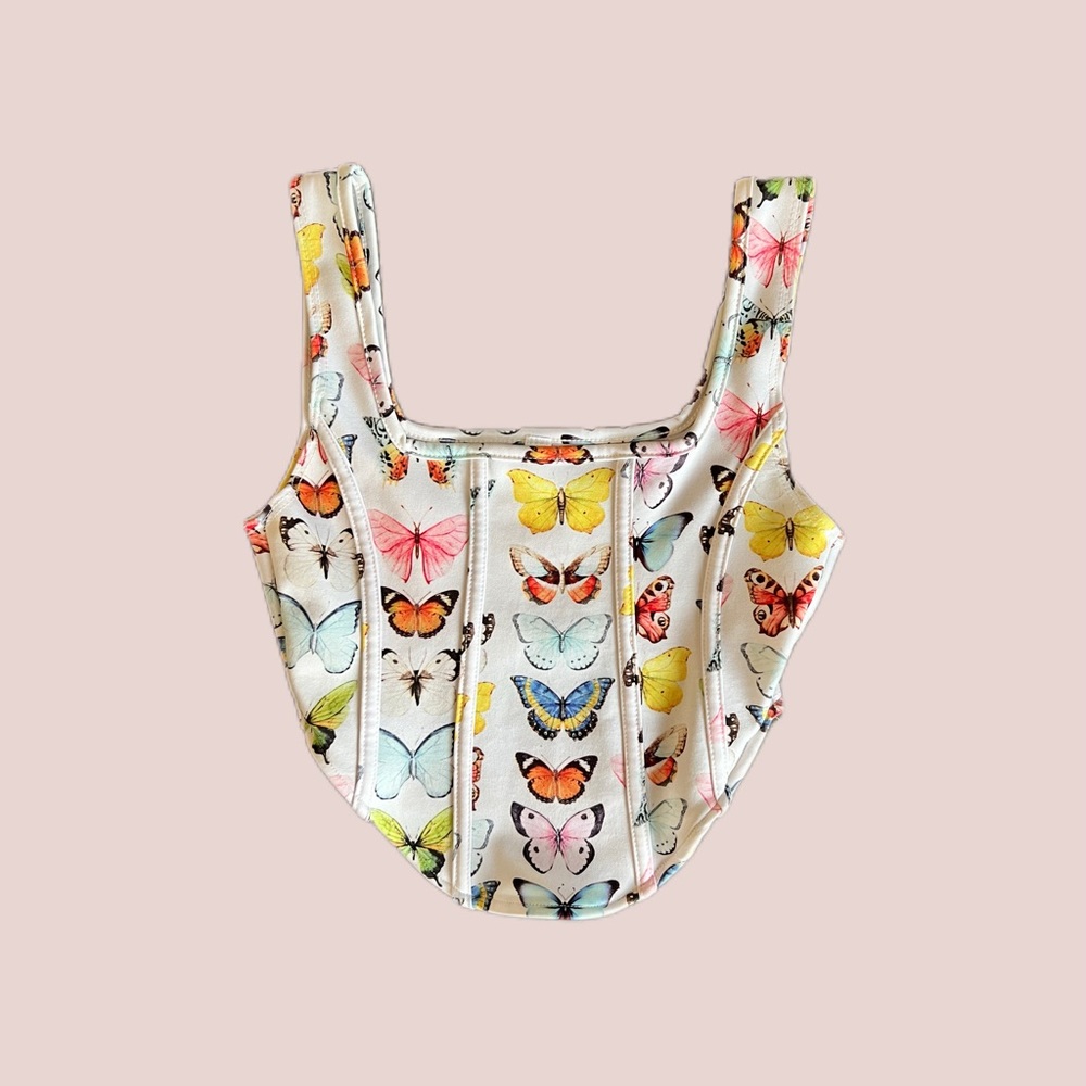 Butterfly corset tank
